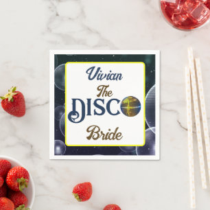 Custom Retro Disco Junggeselinnen-Abschied Disco Serviette