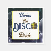 Custom Retro Disco Junggeselinnen-Abschied Disco Serviette (Vorderseite)