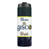 Custom Retro Disco Junggeselinnen-Abschied Disco Thermosbecher (Vorderseite)