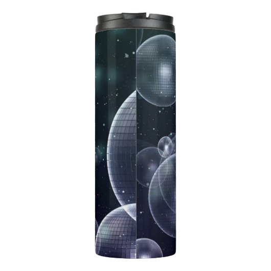 Custom Retro Disco Junggeselinnen-Abschied Disco Thermosbecher (Rückseite)