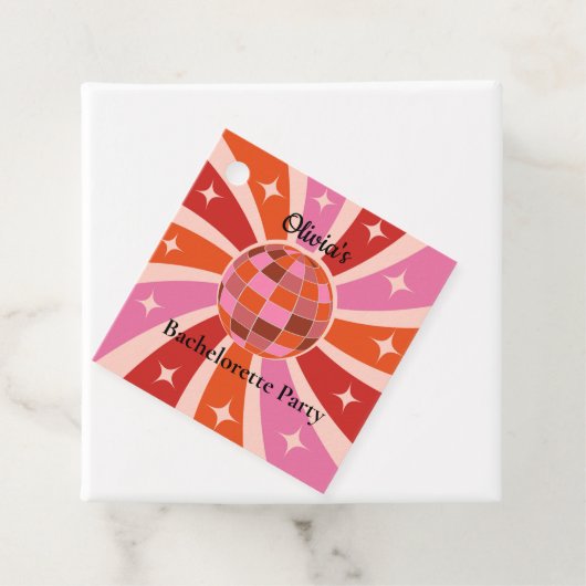 Custom Retro Disco Junggeselinnen-Abschied Geschenkanhänger (Beispiel)