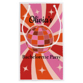 Custom Retro Disco Junggeselinnen-Abschied Kleine Geschenktüte (Rückseite)