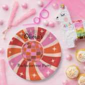 Custom Retro Disco Junggeselinnen-Abschied Pappteller (Party)