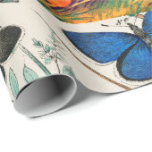 CUSTOM RETRO EASTER CARD W/ BUTTERFLIS GIFT WRAP GESCHENKPAPIER (Rolleneckpunkt)