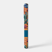 Custom Retro Floral Pattern iPhone Hülle (Linke Seite)