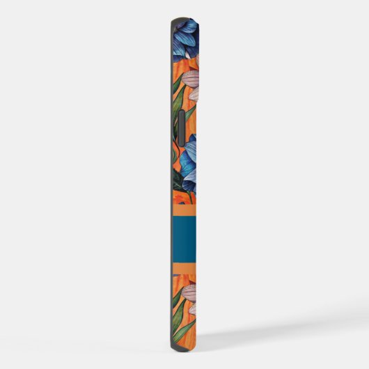 Custom Retro Floral Pattern iPhone Hülle (Rechte Seite)