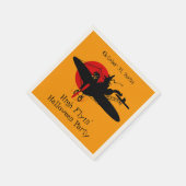 Custom Retro Flying Hexe Party Napkins Serviette (Ecke)