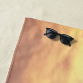 Custom Retro Funny OOO Summer Sky Blue Peach Men  Strandtuch (Beispiel)