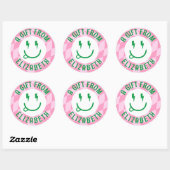 Custom Retro Girls Happy Face Birthday Stickers (Blatt)