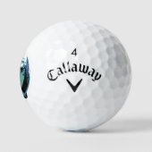 Custom Retro Golfer Logo Graphic Personalized Golfball (Logo)