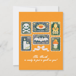Custom Retro Halloween Spooky Season Pumpkin Brief Postkarte