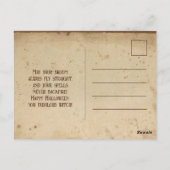 Custom Retro Hexenhut Zauberkern-Halloween Postkarte (Rückseite)