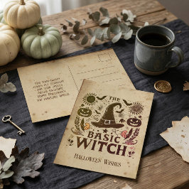 Custom Retro Hexenhut Zauberkern-Halloween Postkarte