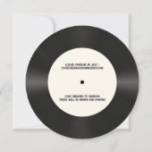 Custom Retro Imitate Vinyl Record Music Abschluss Einladung (Rückseite)