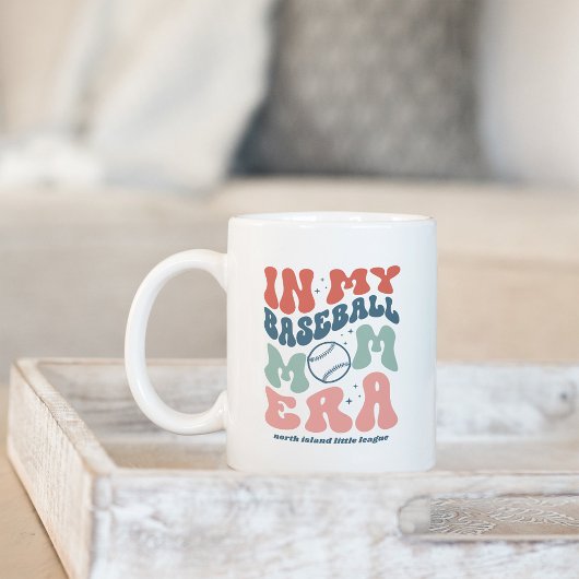 Custom Retro "In My Baseball Mama Ära" Kaffeetasse