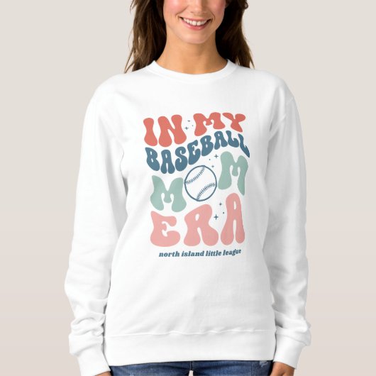 Custom Retro "In My Baseball Mama Ära" Sweatshirt (Vorderseite)