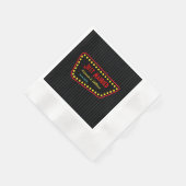 Custom Retro Just Married Wedding Napkins Serviette (Ecke)