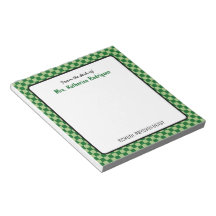 Custom Retro Karo Pattern School Psychologin