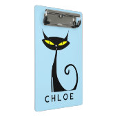 Custom Retro Mitte Jahrhundert Moderne Atomenkatze Mini Klemmbrett (Schrägansicht)