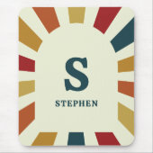 Custom Retro Monogram Vathers Tagesgeschenk für Pa Mousepad (Vorne)