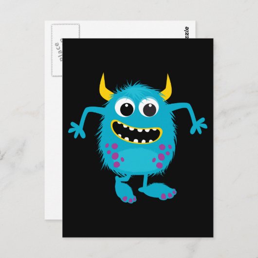 Custom Retro Monster Postkarte (Vorne/Hinten)