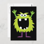 Custom Retro Monster Postkarte (Vorne/Hinten)
