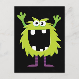 Custom Retro Monster Postkarte