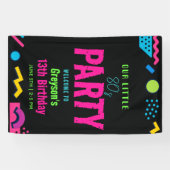 Custom Retro Neon 80’s Birthday Party Banner (Horizontal)