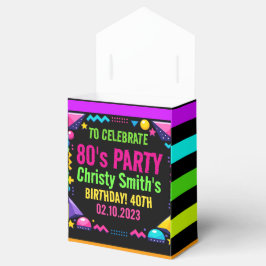 Custom Retro Neon 80’s Birthday Party Geschenkschachtel