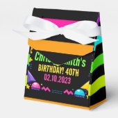 Custom Retro Neon 80’s Birthday Party Geschenkschachtel (Vorderseite)