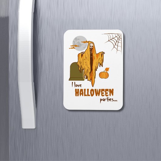 Custom Retro Novelty Funny Skeleton Halloween Magnet