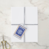 Custom Retro Paper Briefmarke Frohe Weihnachtsschn Geschenkanhänger (Mit Garn)