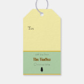 Custom Retro Paper Briefmarke mit Weihnachtsbaum Geschenkanhänger (Rückseite)