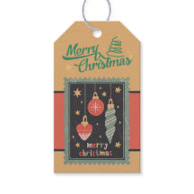 Custom Retro Paper Briefmarke mit Weihnachtsschmuc