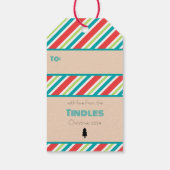 Custom Retro Paper Briefmarke Strip Santa Claus Ca Geschenkanhänger (Rückseite)