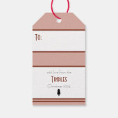 Custom Retro Paper Briefmarke Weihnachten Weihnach Geschenkanhänger (Rückseite)