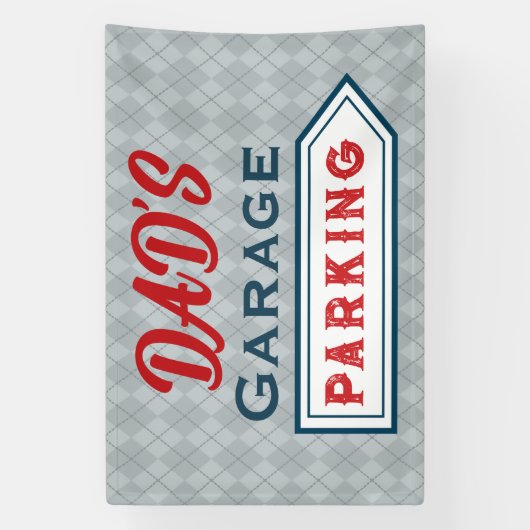 Custom Retro Parking Sign Banner (Vertikal)