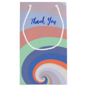 Custom Retro Rainbow Swirl Vielen Dank Kleine Geschenktüte (Rückseite)