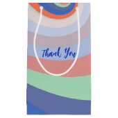 Custom Retro Rainbow Swirl Vielen Dank Kleine Geschenktüte (Vorderseite)