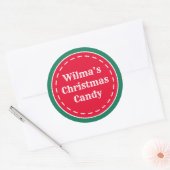 Custom Retro Red Green Christmas Stickers (Umschlag)