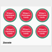 Custom Retro Red Green Christmas Stickers (Blatt)