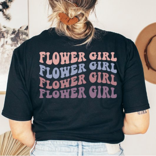 Custom Retro Sister der Braut Wedding Party T-Shirt