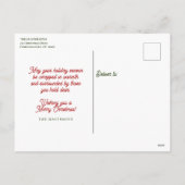 Custom Retro Skate Weihnachtsgrüße Feiertagspostkarte (Rückseite)