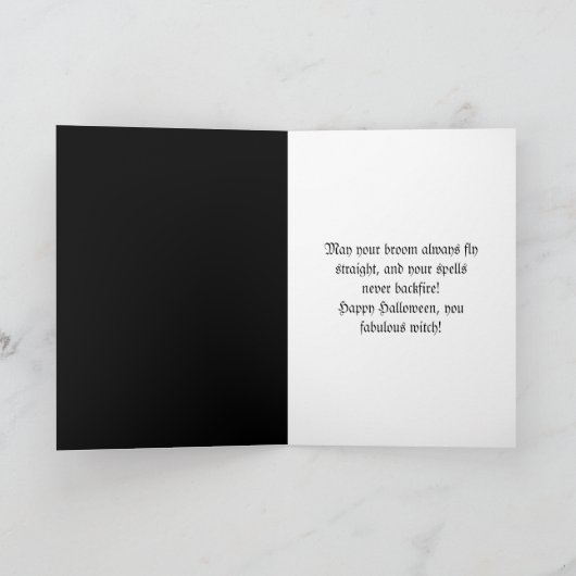 Custom Retro Skull Basic HexenHalloween Gruß Karte (Innenseite)