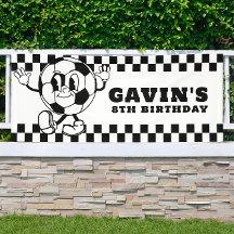 Custom Retro Soccer Geburtstagsparty Vinyl Außenbe
