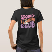 Custom Retro Spooky Ghost Teacher Club T-Shirt (Rückseite)