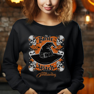 Custom Retro Spooky Skull Vintag Hexenkostüm Sweatshirt