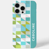Custom Retro Squares Dreiecke Polygon Art Muster Case-Mate iPhone Hülle (Rückseite)