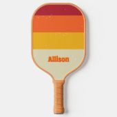 Custom Retro Stripes Pickleball Schläger (Vorderseite)