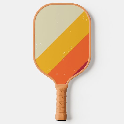 Custom Retro Stripes Pickleball Schläger (Rückseite)